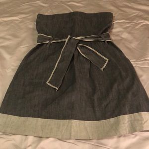 Theory strapless dress (soft denim, nearly new)